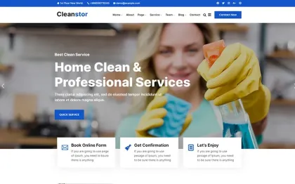 Cleanstor Cleaning Company Responsive WordPress Theme 1.0.0 GPL Theme