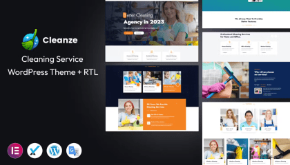 Cleanze Cleaning Service WordPress Theme 1.0.8 GPL Theme