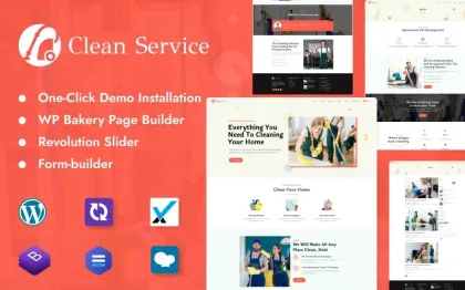 Cleener Cleaning Services WordPress Theme 1.0.2 GPL Theme
