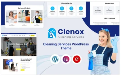 Clenox – Cleaning Services WordPress Theme 1.0.0 GPL Theme