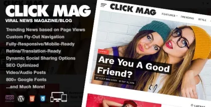 Click Mag Viral WordPress News Magazine/Blog Theme 3.6.0 GPL Theme