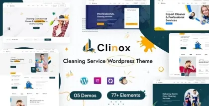 Clinox Cleaning Services WordPress Theme 1.0.4 GPL Theme