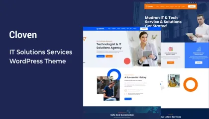Cloven IT Solutions Services WordPress Theme 2.0 GPL Theme
