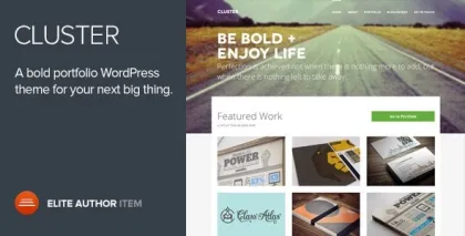 Cluster A Bold Portfolio WordPress Theme 2.0.4 GPL Theme