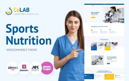 CoLab Laboratory Science Research WordPress Theme 1.0.1 GPL Theme