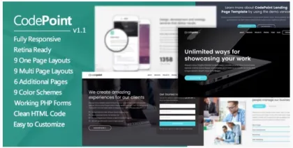 CodePoint Multi-Purpose Landing Page WordPress Theme 1.2.2 GPL Theme