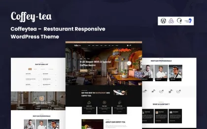 Coffeytea Restaurant Responsive WordPress Theme 1.0.0 GPL Theme