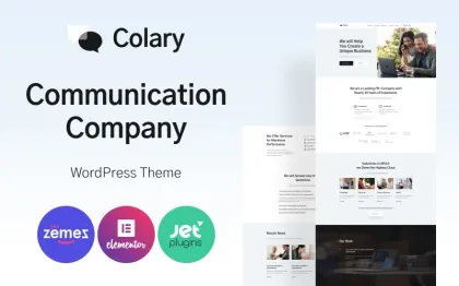 Colary Communication Company WordPress Theme 1.0.1 GPL Theme