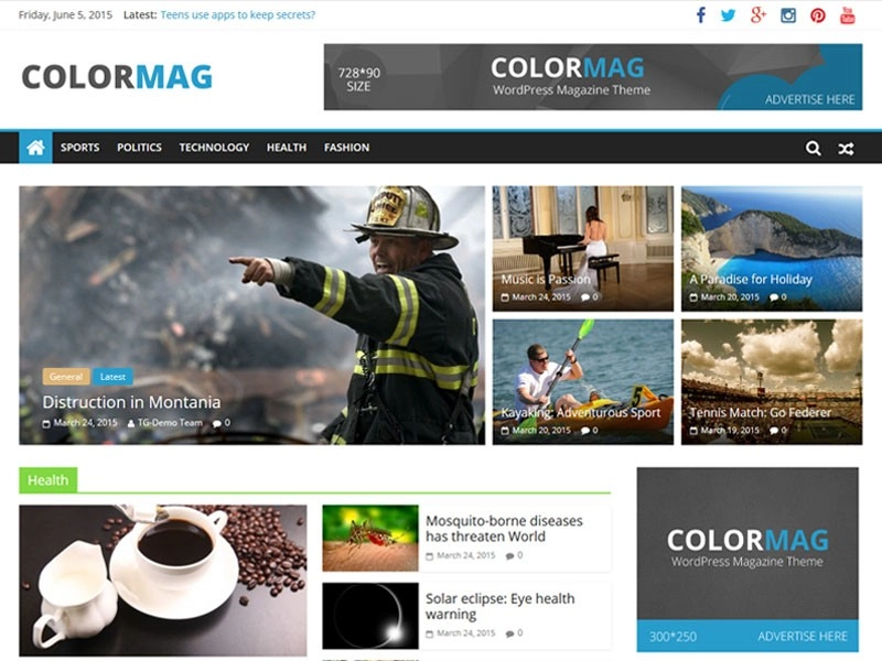 ColorMag Pro Magazine News Style WordPress Theme 4.1.10 GPL Theme