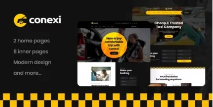 Conexi Taxi Booking Service WordPress Theme + RTL 2.0 GPL Theme