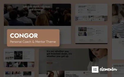 Congor Personal Coach Mentor WordPress Theme 1 GPL Theme