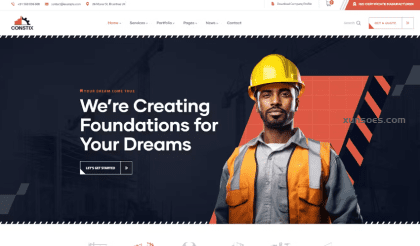 Constix Construction Industrial WordPress Theme 1.0.2 GPL Theme