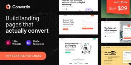Convertio Conversion Optimized Landing Page Theme 3.0.5 GPL Theme
