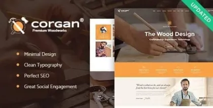 Corgan | Woodworks, Carpentry and Flooring WordPress Theme 1.4.2 GPL Theme