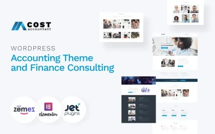 Cost Accountant WordPress Accounting Theme and Finance Consulting WordPress Theme 1.0.1 GPL Theme