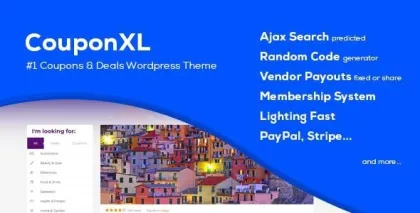 CouponXL Coupons, Deals Discounts WP Theme 4.2.2 GPL Theme