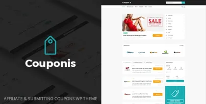 Couponis Affiliate Submitting Coupons WordPress Theme 3.1.9 GPL Theme