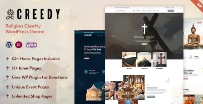 Creedy Religion, Church Theme 1.0.3 GPL Theme