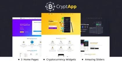 CryptApp Landing Page  2.5 2.5 GPL Theme