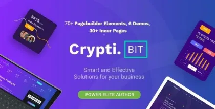 CryptiBIT Technology, Cryptocurrency, ICO/IEO Landing Page theme  1.4 1.4 GPL Theme