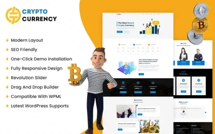 Crypto Currency WordPress Theme 1.0.0 GPL Theme