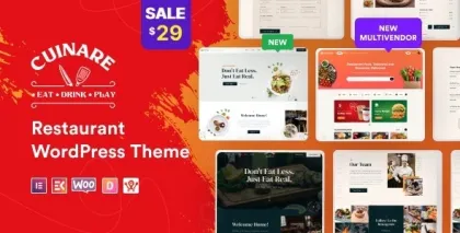 Cuinare Multivendor Restaurant WordPress Theme 1.0.7 GPL Theme