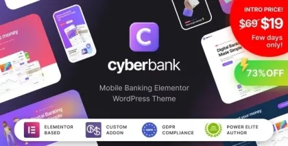 Cyberbank Business and Finance WordPress Theme 1.0.4 GPL Theme