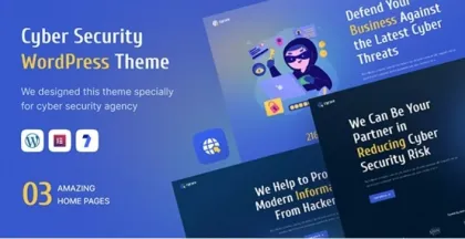 Cycure Cyber Security Services WordPress Theme 1.0.1 GPL Theme