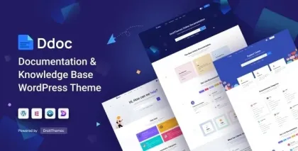 DDoc Documentation and Knowledgebase WordPress Theme 1.0.6 GPL Theme