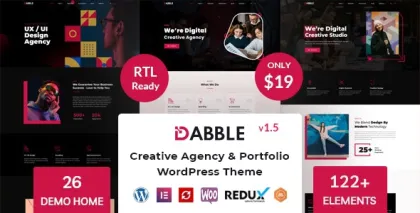 Dabble Creative Agency Portfolio WordPress Theme 1.5 GPL Theme