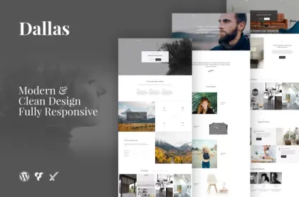 Dallas Minimal Portfolio Business WordPress Theme 1.4.2 GPL Theme