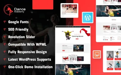 Dance Academy WordPress Theme 1.0.0 GPL Theme