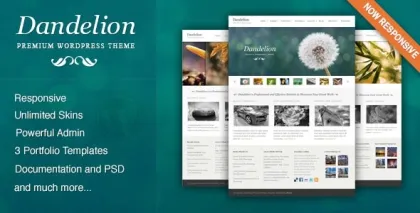 Dandelion Powerful Elegant WordPress Theme 3.1.5 GPL Theme