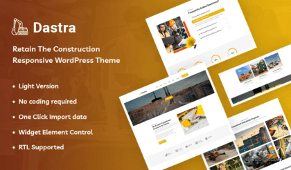 Dastra – Retain The Construction Responsive WordPress Theme 1.0 GPL Theme
