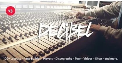 Decibel Professional Music WordPress Theme 3.3.7 GPL Theme