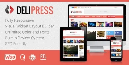DeliPress Magazine and Review WordPress Theme 3.6 GPL Theme