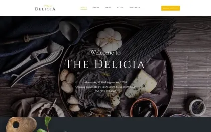 Delicia Restaurant Responsive WordPress Theme 1.0.0 GPL Theme