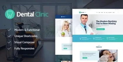 Dental Clinic, Medicine Healthcare Doctor WordPress Theme 1.2.1 GPL Theme