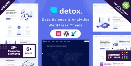 Detox Data Science Analytics WordPress Theme 1.7 GPL Theme