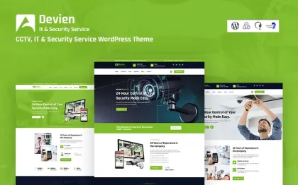 Devien CCTV, IT and Security Service Responsive WordPress Theme 1.0.1 GPL Theme