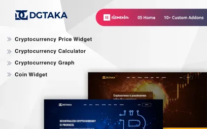 Dgtaka CryptoCurrency WordPress Theme 1.0.2 GPL Theme