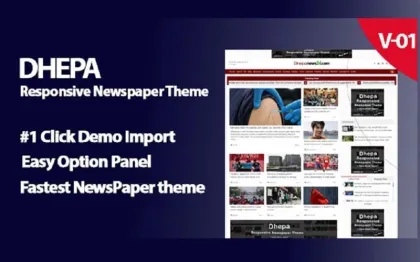 Dhepa News Portal WordPress Theme 1.0 GPL Theme