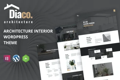 Diaco Architecture Interior Design Elementor WordPress Theme 1.5 GPL Theme