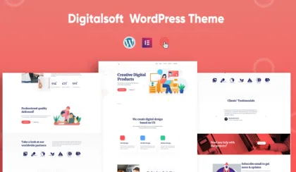Digitalsoft SaaS and Software Elementor WordPress Theme 1.1.0 GPL Theme