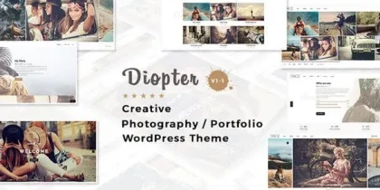 Diopter Creative Responsive Photography / Portfolio WordPress Theme 1.1 GPL Theme
