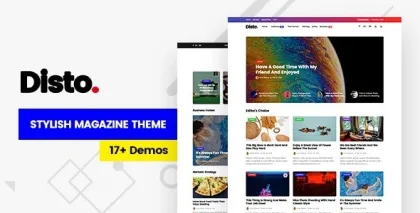 Disto WordPress Blog Magazine Theme 1.8 GPL Theme