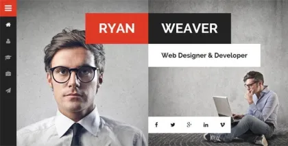 Divergent Personal Vcard Resume Theme 3.0.0 GPL Theme