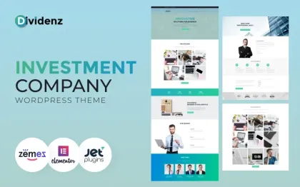 Dividenz Investment Company WordPress Elementor Theme WordPress Theme 2.0.1 GPL Theme