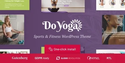 Do Yoga Fitness Studio Yoga Club WordPress Theme 1.1.1 GPL Theme