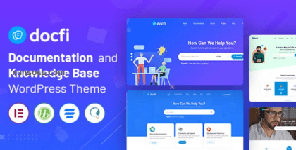 Docfi Documentation and Knowledge Base WordPress Theme 1.0.2 GPL Theme